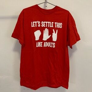 100%‎ cotton red graphic tshirt brand new